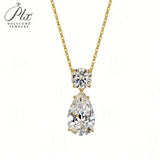 Moissanite Custom Pendant 925 Sterling Silver Pear Round Cut Total 5/9.5CT D Color With GRA For Ladies Christmas Gift Jewelry