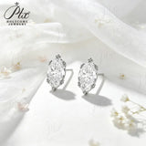 1-2ct Moissanite Earrings Marquise D Color VVS1 925 Sterling Silver GRA Hypoallergenic Factory Direct Versatile Daily Wear Gift