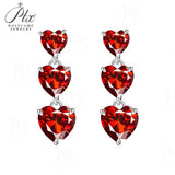 5ct Moissanite Earrings Heart Cut D Color VVS1 925 Sterling Silver GRA Certified Hypoallergenic Office Wear Factory Direct