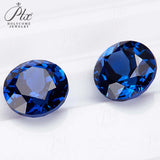 Multi-size Loose Round Lab-Grown Sapphires DIY Jewelry Making Supplies Anti-Allergy