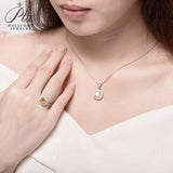 2CT Cushion Shape Champagne Moissanite Double Halo Pendant Necklace