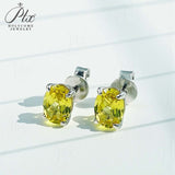 2-8CT Oval Moissanite Earrings for Women Solid 925 Sterling Silver Lab grown Gemstone Screw Back Design Hypoallergenic