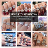 Customize Ring 10K18K Gold Oval Diamond Band Engagement Solitaire Ring 2CT 5CT VVS1 Moissanite/Lab Grown Diamond Engagement Ring