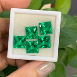 Multi-Size Princess-Cut Lab-Grown Colombian Emerald Wholesale Which Can Be Used As DIY Jewelry Raw Materials Such As Rings Earrings Necklaces Etc