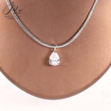 8-16 CT Custom Necklace Pear Cut Moissanite White 925 Sterling Silver Jewelry High-Quality Premium Christmas Gift Hypoallergenic