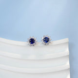 0.8-1.5CT Lab Grown Gemstone Stud Earrings 925 Sterling Silver Material Screw Back Design Suitable for Halloween/Christmas Gifts