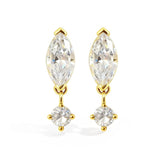 Moissanite Earrings Marquise Cut 2ct D Color VVS1 925 Sterling Silver GRA Factory Direct Hypoallergenic Daily Commute Jewelry