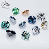 Lab Grown Moissanite Diamond Primary Color VVS1 Clarity Round Shape Brilliant Cut Beads Advanced Jewelry Making Materials