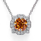 Moissanite 1ct Multicolor Classic Herry Necklace Pendant 925 Sterling Sliver Wedding/Birthday Jewely With Certificates Charms