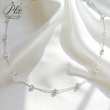 3.0mm Lab-Grown Moissanite Lab Grown Diamond Round Gypsophila Necklace 925 Sterling Silver 10K 14K 18K Hearts and Arrows Cut  D Color VVS1 Moissanite Diamond Proposal Engagement