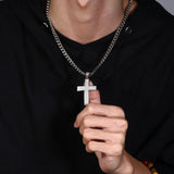 Dazzling Moissanite Hip-hop Cross Necklace - Hypoallergenic Choice for Easter Gifting to Family For Both Men and Women