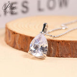 8-16 CT Custom Necklace Pear Cut Moissanite White 925 Sterling Silver Jewelry High-Quality Premium Christmas Gift Hypoallergenic