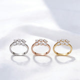 1.8CT Moissanite Pear Cut Minimalist Open Ring White Gold Yellow Gold Rose Gold Radiant Light Women Fine Jewelry