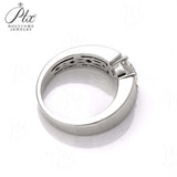 Round Moissanite Inset Ring for Men Only Gifts For Festivals And Anniversaries