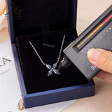 925 Sterling Silver D Color VVS1 Moissanite Four-leaf clover Necklace Daily Wear Gift-Giving