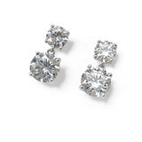 Earrings with 5.6/10CT D Color Round Moissanite 925 Silver Plated White Yellow Gold Ear Stud for Women Fashion Daily Jewely Gift