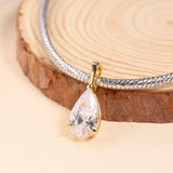 8-16 CT Custom Necklace Pear Cut Moissanite White 925 Sterling Silver Jewelry High-Quality Premium Christmas Gift Hypoallergenic