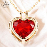 Heart Shaped Bezel Set Necklace 925 Sterling Silver 10K/14K/18K Gold Exquisite Lab Grown Gemstone As An Anniversary Gift