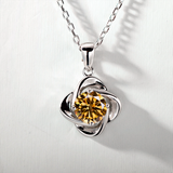 Moissanite Diamond 6.5mm 1CT Necklace For Womens Solitaire Pendant 925 Silver Chains D White  Jewelry Customized Gift