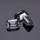 Wholesale Price Moissanite Stone Emerald Cut D Color Blue Green  VVS1 with GRA Certificate 0.5ct-10ct Gemstones