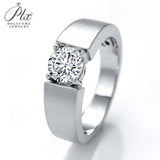 Round Moissanite Inset Ring for Men Only Gifts For Festivals And Anniversaries