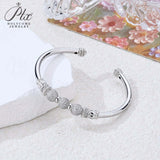 925 Sterling Silver Openable Moissanite Bracelet - 2025 Exquisite Jewelry for Women Ideal Gift for Weddings and Anniversarie