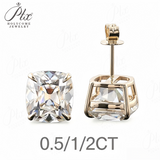 Lab Grown Diamond Earrings Set 18K Solid Gold Fine Jewelry Cushion Cut 1CT 2CT 4CT D VVS Lab Created Diamond Earrings Factory Direct Sale Daily Wear Fashion Jewelry Ideal Gift for Women