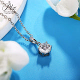 Moissanite Pendant Classical 6 Prongs 12 Color 925 Sterling Sliver Fine Jewelry Necklace Lady Birth Stones Wedding Gift Jewel