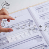CUSTOM ZIRCON SETS - COMPARISON CHART FOR VARIOUS SHAPES AND SIZES SUITABLE FOR JEWELRY TOOLS