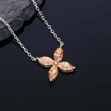 925 Sterling Silver D Color VVS1 Moissanite Four-leaf clover Necklace Daily Wear Gift-Giving