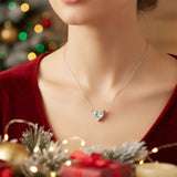 Love Heart Necklace with1/2/3CT D Color Moissanite S925 Plated White Yellow Rose Gold Chain for Woman Engagement Chrisrmas Charm