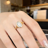 Oval Ring with 2.5CT D Color Moissanite Diamond 10k 14k Gold Plated 925 Silver for Women Man Engagement Wedding Party Jewely