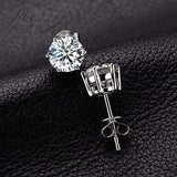 Classic 6 Prong Setting Moissanite Stud Earrings Women Only Gifts For Festivals And Anniversaries