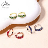 1CT Customize Earrings Moissanite Lab Grown Emerald/Ruby/Sapphire 925 Silver Hypoallergenic Factory Direct Sales for Women Gift