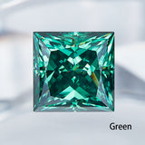 Moissanite Stone Moissanite Stone 0.35ct-5ct Colorful VVS1 Princess Shape Excellent Beads For Women's Jewelery Diamond Ring