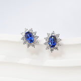 0.8-1.5CT Lab Grown Gemstone Stud Earrings 925 Sterling Silver Material Screw Back Design Suitable for Halloween/Christmas Gifts