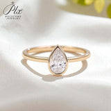 Stackable Custom Ring D Color VVS1 Round Pear Moissanite 10K/14K/18K Sparkling Luxury Engagement Jewelry Gifts For Women Men