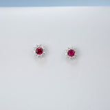 0.8-1.5CT Lab Grown Gemstone Stud Earrings 925 Sterling Silver Material Screw Back Design Suitable for Halloween/Christmas Gifts