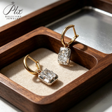 Lab Grown Diamond Earrings Exquisite New Arrival Design 10K/14K/18K Solid Yellow Gold Radiant Cut 2ct DEF VVS Minimalist for Women Hypoallergenic Versatile