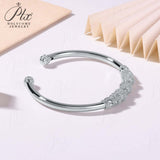 925 Sterling Silver Openable Moissanite Bracelet - 2025 Exquisite Jewelry for Women Ideal Gift for Weddings and Anniversarie