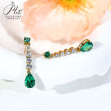 Custom Earrings Lab Grown Gemstones Pear Shape 925 Silver Anniversary Birthday Gift Hypoallergenic No Fade Factory Outlet Charm