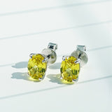 2-8CT Oval Moissanite Earrings for Women Solid 925 Sterling Silver Lab grown Gemstone Screw Back Design Hypoallergenic