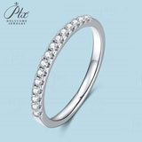 Round Moissanite Stackable Band Ring Women Only Gifts For Festivals And Anniversaries