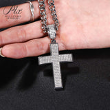 Dazzling Moissanite Hip-hop Cross Necklace - Hypoallergenic Choice for Easter Gifting to Family For Both Men and Women