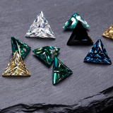100% Real Moissanite Stone Triangle Cut Multicolor VVS1 Loose Beads With Certificate For Women Jewelry Making Charms Wholesale