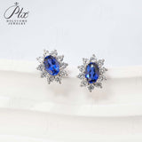 0.8-1.5CT Lab Grown Gemstone Stud Earrings 925 Sterling Silver Material Screw Back Design Suitable for Halloween/Christmas Gifts