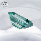 Wholesale Price Moissanite Stone Emerald Cut D Color Blue Green  VVS1 with GRA Certificate 0.5ct-10ct Gemstones