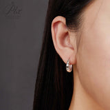 Luxury Jewelry Moissanite Stud Earrings VVS1 925 Sterling Silver Round Cut Top Engagement Wedding Jewelry For Birthday Gifts