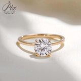 Stackable Custom Ring D Color VVS1 Round Pear Moissanite 10K/14K/18K Sparkling Luxury Engagement Jewelry Gifts For Women Men