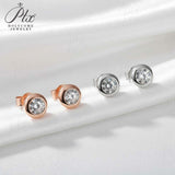 1CT Round Moissanite Diamond Stud Earrings for Women S925 Sterling Silver Earring Wedding Party Fine Jewelry